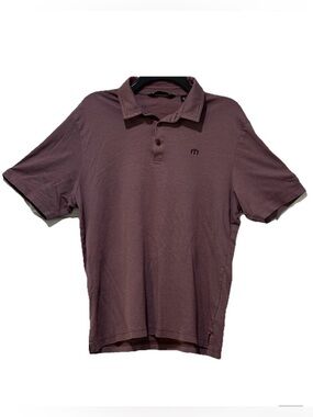 TRAVIS MATTHEW Golf Polo Maroon and White Men’s Size Medium